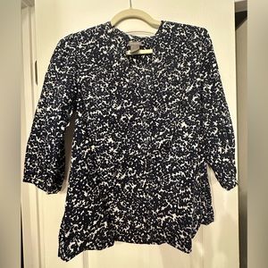 Ann Taylor Navy and White Shirt